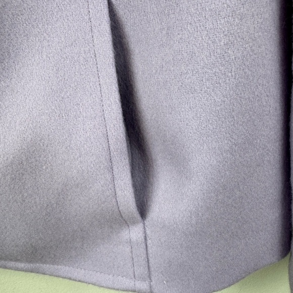 Talbots Petites Size 2P Blazer Jacket Wool Blend Scalloped Front Purple - Picture 4 of 8